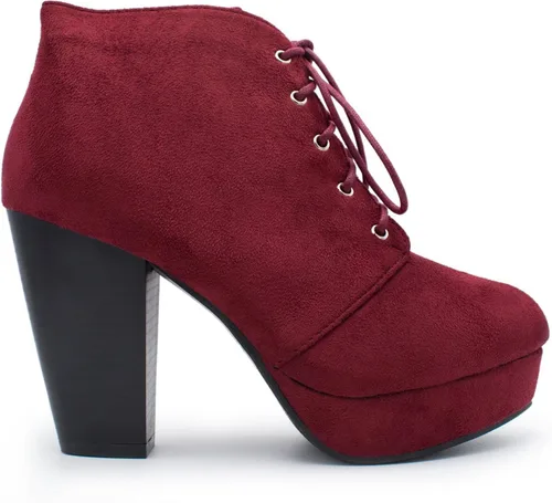 Vista 2 de Forever Link modelo Camille-86 - Botines con cordones y tacón grueso para mujer