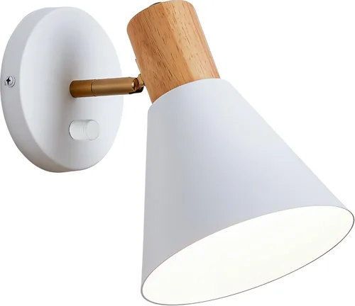 Vista 16 de ClanKin Apliques de pared con interruptor de perilla, lámpara de pared ajustable negra para dormitorio industrial, iluminación de fregadero de baño