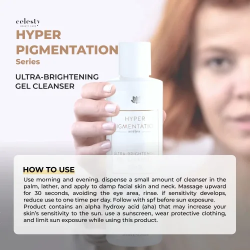 Vista 2 de Celesty Beauty - Gel limpiador facial iluminador, vitamina C, ácido glicólico (AHA), ácido salicílico (BHA), extracto de hoja de Uva Ursi Pro