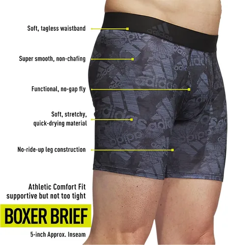 Vista 2 de adidas Men's Performance Boxer Brief Underwear 1-Pack