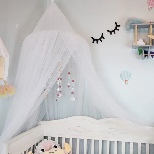 Vista 2 de Cuna móvil neutral para cuna móvil hecha a mano, bola de fieltro móvil, cuna de bebé, móvil de techo móvil para habitación de niñas, decoración