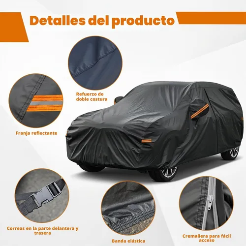 Vista 4 de Kayme Cubierta de auto SUV de 7 capas ajuste personalizado para BMW X1 (2009-2025), impermeable, para todo tipo de clima, para automóviles, cubierta
