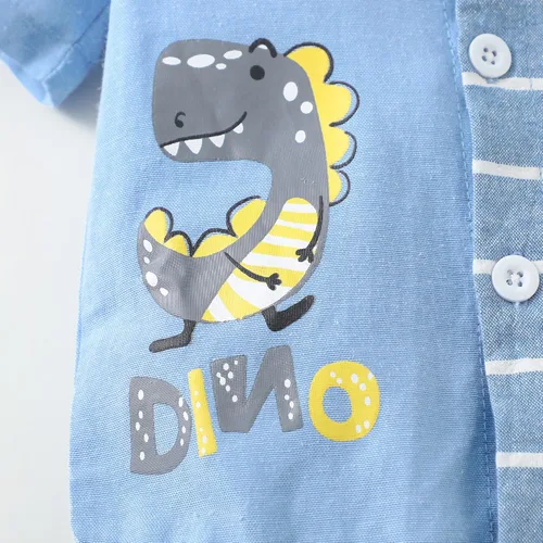 Vista 9 de KIMI BEAR Toddler Boys Clothes Baby Boy Outfit Summer Shirt Little Boy Shorts Set Cotton Clothes for Boys