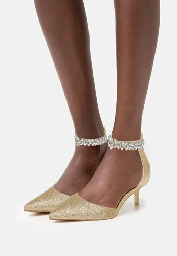 Vista 6 de Guayonng Zapatos de tacón bajo con diamantes de imitación de boda para mujer, zapatos de noche para novia nupcial