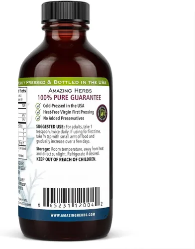 Vista 3 de Amazing Herbs Aceite de semilla negra - 4 fl oz