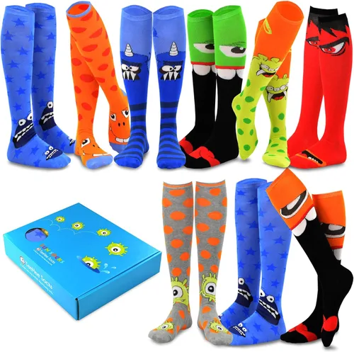 Vista 9 de Calcetines para mujer, diseño de Navidad, San Valentín, San Valentín, San Valentín, Halloween, 9 pares Rodilla alta 9pair_americana