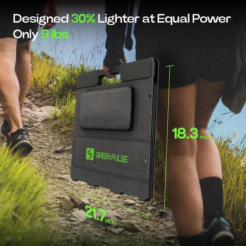 Vista 2 de ACACIA Panel solar portátil y biodegradable de 120 W para estación de energía de 300/500/1000/1500 W, cargador solar con soporte ajustable, célula