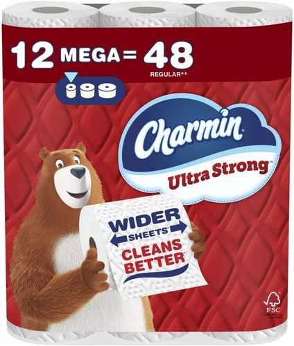 Vista 8 de Charmin Ultra Strong - Papel higiénico, Mega rollo, 18 rollos de 286 hojas por rollo