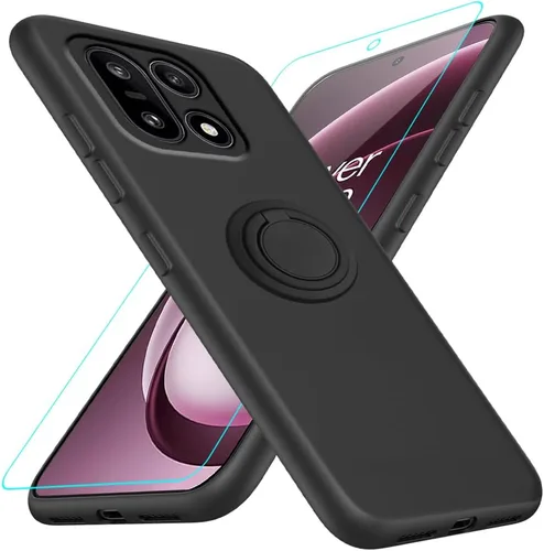 Vista 14 de Funda compatible con Blackview Shark 6/Oscal Tiger 8 con protector de pantalla, soporte de anillo giratorio de 360°, TPU a prueba de golpes, funda