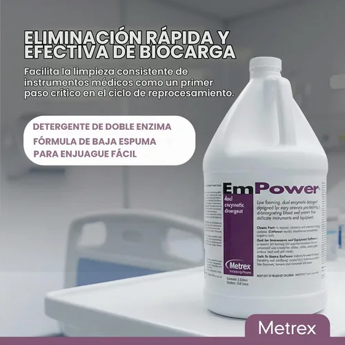 Vista 6 de Metrex Detergente enzimático dual EmPower, 1 galón