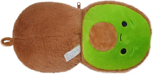 Vista 3 de Almohada de viaje de espuma viscoelástica pura con envoltorio lindo cómodo y lavable almohada de cuello portátil para avión verde AVO 2401-AVO