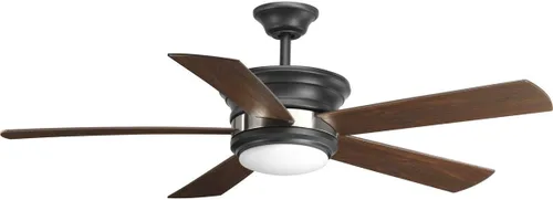 Vista 6 de Progress Lighting Harranvale Collection - Ventilador de 5 aspas con luz LED, 54 pulgadas, color negro