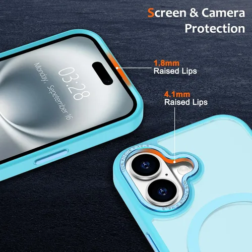 Vista 309 de Anuck - Funda magnética para iPhone 11 compatible con MagSafe, carcasa trasera mate translúcida dura, borde de TPU, delgada, resistente a impactos