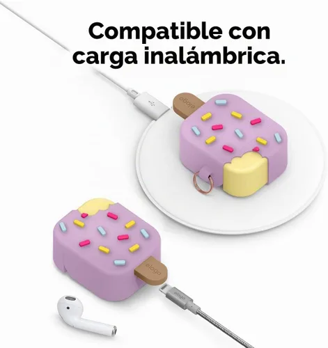 Vista 4 de Elago - Funda para AirPods con llavero para AirPods 2 y 1