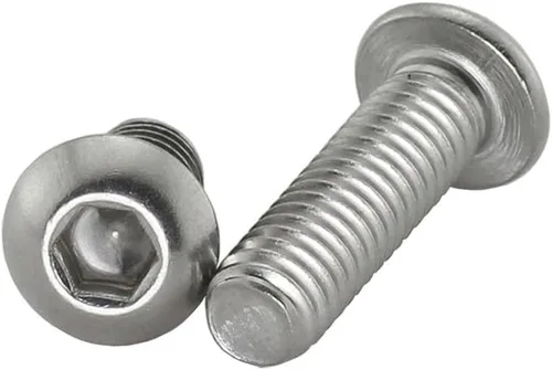 Vista 3 de 50 tornillos de cabeza de botón M3 x 0.315 in, tornillos de cabeza hexagonal Allen de acero inoxidable 304