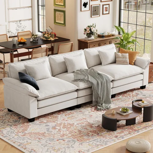 Vista 135 de CDCASA Silla de acento de gran tamaño de 50'' con otomana Asiento extra ancho y profundo estilo sofá nube para sala de estar, dormitorio, rincón