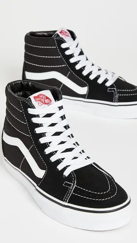 Vista 5 de Vans Sk8-Hi - Zapatillas de skate unisex de alta calidad, cómodas y duraderas en suela de goma gofrera Negro (negro/blanco)