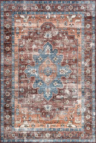 Vista 4 de nuLOOM Alfombra protectora contra salpicaduras de 2 x 3 pies, lavable a máquina, con superficie impermeable a prueba de derrames, parte trasera