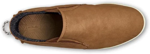 Vista 2 de OLUKAI Hawai'iloa Manu Hope - Botines para mujer, suaves y cómodos, impermeables, de cuero de grano completo, paneles elásticos para ajuste