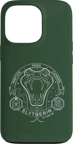 Vista 10 de iPhone 16 Harry Potter Slytherin Line Art Snake Symbol Case