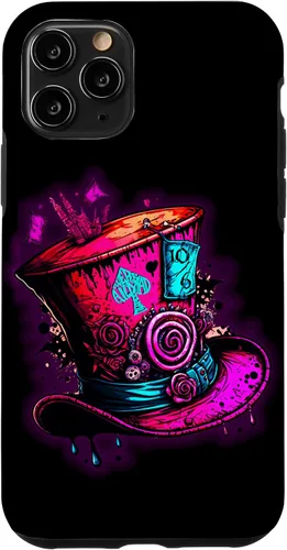 Vista 28 de Funda para iPhone 11 Pro Max We're All Mad Here Pink Steampunk Alicia en el país de las maravillas