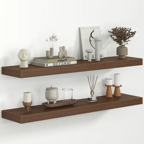 Vista 40 de Fun Memories Estantes flotantes – Estante de pared de 9.3 pulgadas de profundidad para decoración y almacenamiento – Estantería de exhibición