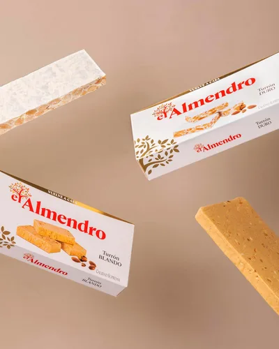 Vista 2 de El Almendro Turrón de Almendra Suave 7oz (200 G)
