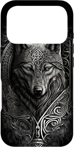 Vista 30 de Stylish Viking Wolf Design Wild Animal Viking Wolf Case for iPhone 17