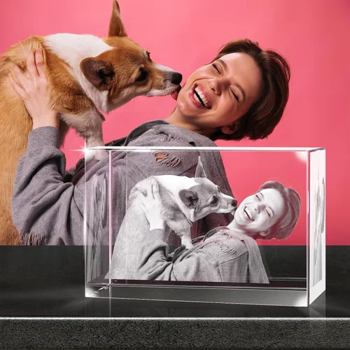 Vista 9 de Foto de cristal 3D, regalos personalizados, marco de fotos 3D personalizado, rectangular, regalos para parejas, regalos familiares, regalos