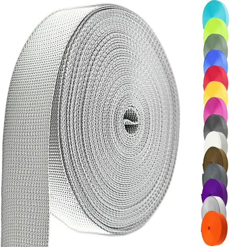 Vista 16 de Correa de nailon de 1 pulgada y 1.5 pulgadas, correa de nailon resistente de 12 yardas, correa duradera para equipo de interior o exterior