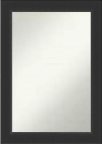 Vista 392 de Amanti Art Espejo personalizado, espejo de baño negro Astor, espejo de pared o espejo de tocador de baño sobre el fregadero (25 x 25 pulgadas)