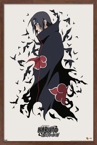 Vista 10 de Trends International Naruto Shippuden - Póster de pared de Itachi, 14.725 x 22.375 pulgadas, versión enmarcada de madera de granero