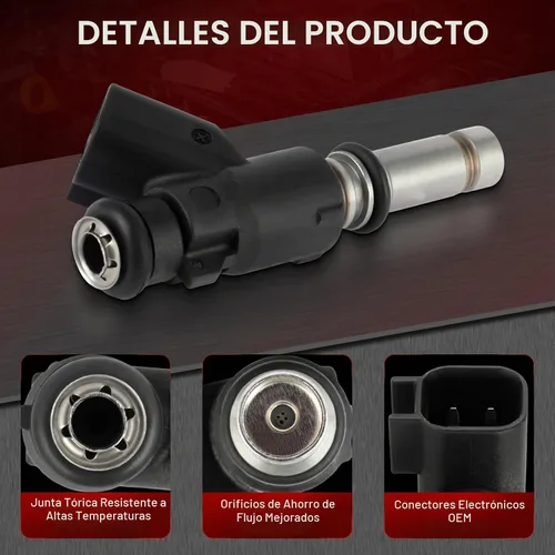 Vista 5 de FJ1043 Inyectores de combustible ANGLEWIDE Juego de inyectores de combustible para 2009-2011 para Chevrolet/cheyAveo 1.6L, 2005 2009-2011