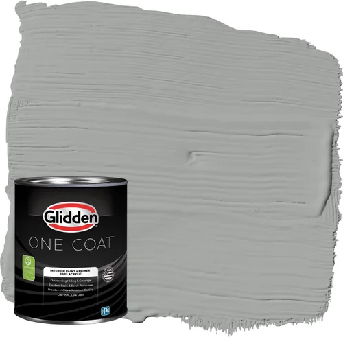 Vista 35 de Glidden Pintura Interior + Imprimación: Gris/Plata Antigua, Una Capa, Satinado, 1 Galón