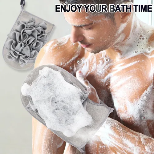 Vista 5 de Extra grande: 2 paquetes de esponjas de baño, esponja de lufa para el cuerpo, esponja de limpieza de puf de ducha, esponja de uso de ducha para baño