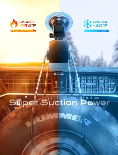 Vista 6 de Cargador de Coche Inalámbrico, Carga Rápida de 15W, Cargador de Coche con Abrazadera Automática, Soporte para Teléfono Compatible con iPhone 15 14