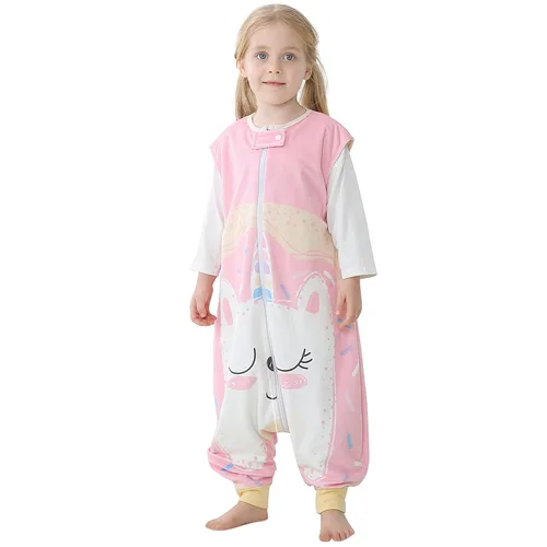 Vista 16 de MICHLEY - Saco de dormir para niños pequeños con pies, recién nacidos, bebés sin mangas, saco de dormir con cremallera de 2 vías, manta portátil Oso