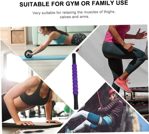 Vista 3 de TIDTALEO Práctico rodillo muscular para masaje de tejido profundo, rueda de relajación de plástico para hombres y mujeres, mango ergonómico