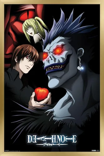 Vista 14 de Trends International Death Note - Póster de pared de grupo, 14.725 x 22.375 pulgadas, versión enmarcada de madera de granero