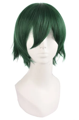 Vista 14 de MapofBeauty 12 pulgadas/30 cm Hombres corto recto Cosplay traje peluca, negro