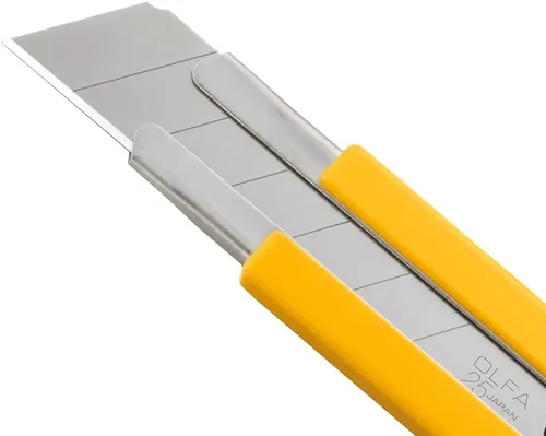 Vista 2 de OLFA Cuchillas de repuesto de cuchillo utilitario extra resistente de 0.98 pulgadas, 20 cuchillas (140 segmentos) HB-20B, se adapta a la mayoría