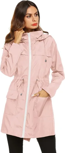 Vista 3 de Lomon - Chaqueta impermeable y ligera para la lluvia con capucha para exteriores