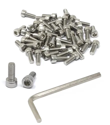 Vista 79 de iexcell Kit de tornillos de cabeza hexagonal de acero inoxidable 304, 100 unidades M2 x 0.157 in, paso de rosca de 0.016 in