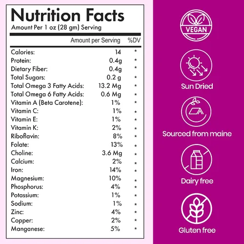 Vista 7 de Purple Sea Irish Moss Raw Organic 100% silvestre y natural crudo Chondrus Crispus 1 libra – Hace hasta 240 onzas de gel fresco – Rico en 92