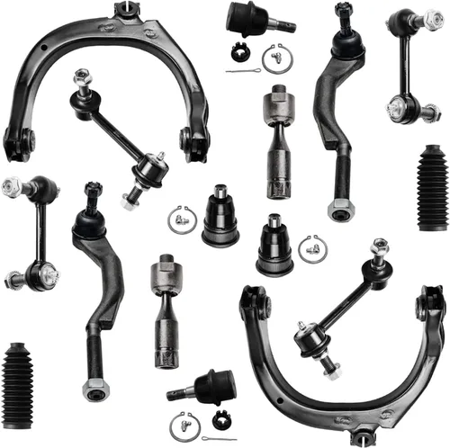 Vista 105 de Detroit Axle - Kit de suspensión frontal de 15 piezas para Jeep Grand Cherokee 99-04 1999 2000 2001 2002 2003 2004, brazos de control superior e