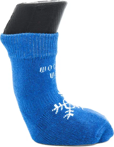 Vista 2 de Woodrow Wear, Power Paws - Calcetines originales para perro, color azul con copo de nieve, XXXL, se adaptan a más de 180 libras