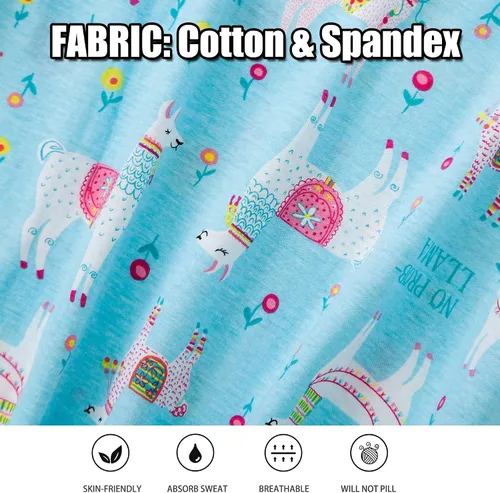 Vista 5 de DOOVID Camisón de manga corta para mujer, ropa de dormir de algodón, camisas de noche casuales con estampado holgado
