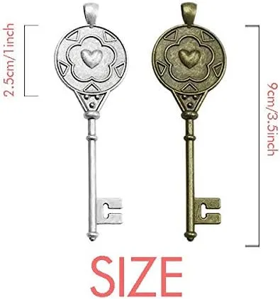 Vista 2 de Kazan Russia National Symbol Pattern Key Necklace Pendant Jewelry Couple Decoration