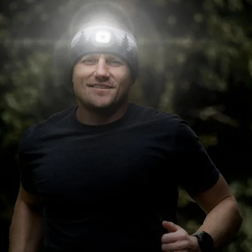 Vista 37 de Gone For a Run Gorros y diademas reversibles con forro polar LED para correr 3 modos de luz