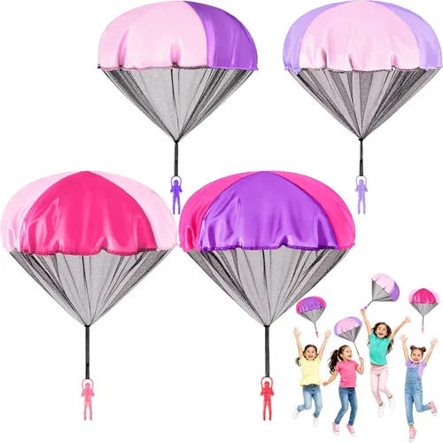 Vista 10 de Yeeeasy Juguetes de paracaídas sin enredos para niños, juego de vuelo al